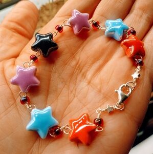 SU Fusion Bracelet "Garnet/Ruby/Sapphire" Ceramic & Sterling silver